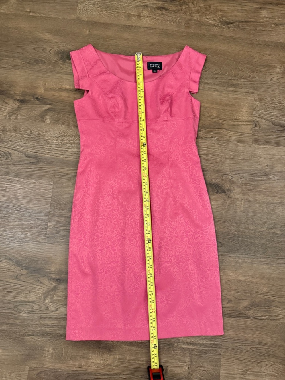 Adrianna Papell Pink Jacquard Midi Dress Size 4